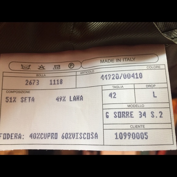 Silk Gian Luca men’s window pane jacket - Picture 6 of 8